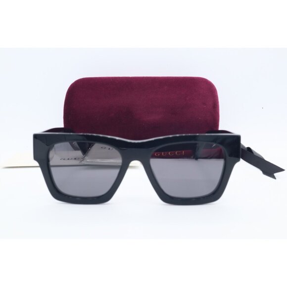 Gucci GG 1835SA 001 Rectangle Black Sunglasses Gray Lenses 53mm main image 4